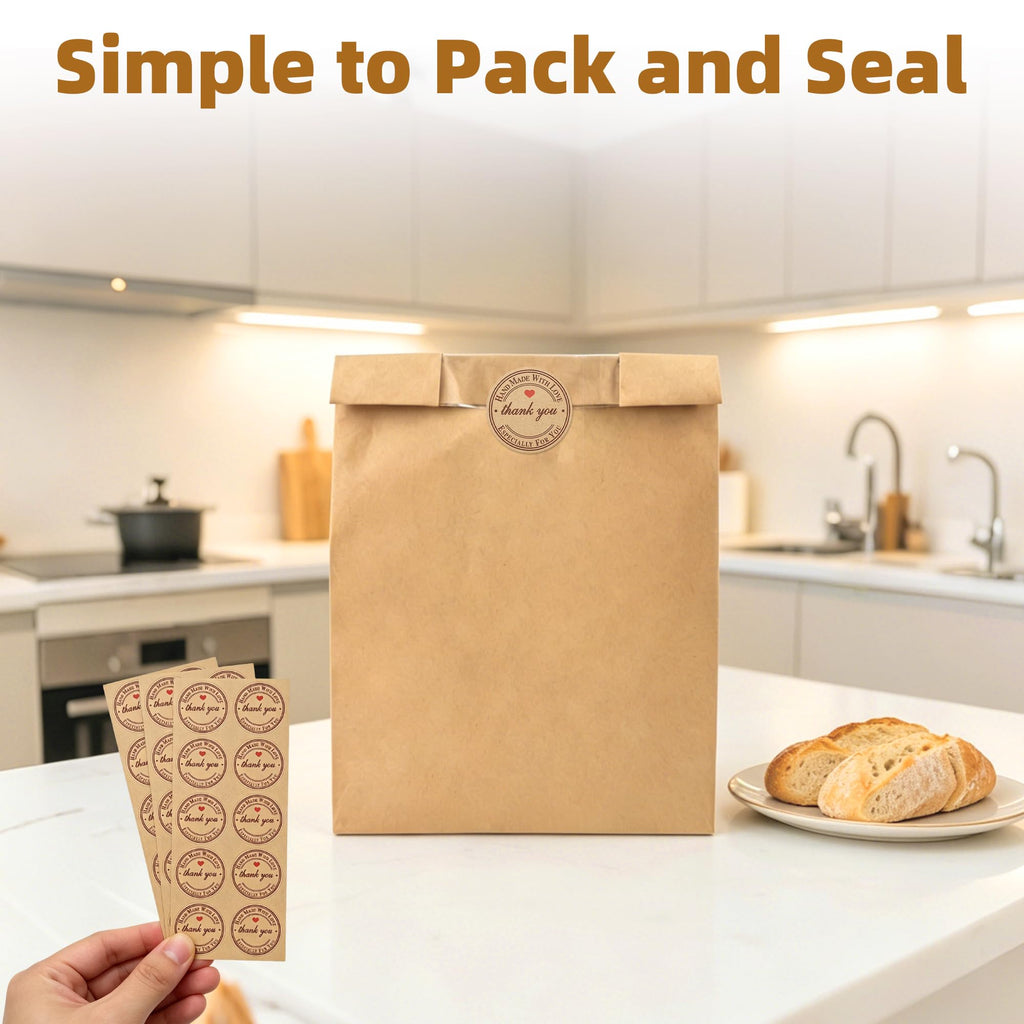 Homrelaxy 31 Pcs Paper Bread Bags for Homemade Bread Sourdough with Window