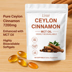 LIRAE Ceylon Cinnamon - Soft Gels 7200mg Equivalent with Mct Oil, Non-GMO, Gluten Free, Highly Bioavailable & Easy to Swallow - 300 Softgels (1)