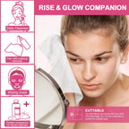 FACEMADE 120 Count XXL Disposable Face Towels 12" × 12", 100% USDA Biobased Face Towelettes Disposable, Clean Facial Towels for Makeup and Clean Skin, Super Soft and Thick Dry Wipes Club