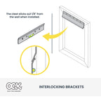 OOK 533212 French Cleat Mirror and Picture Hangers with Hardware, 200lb, Aluminum (13 Piece)