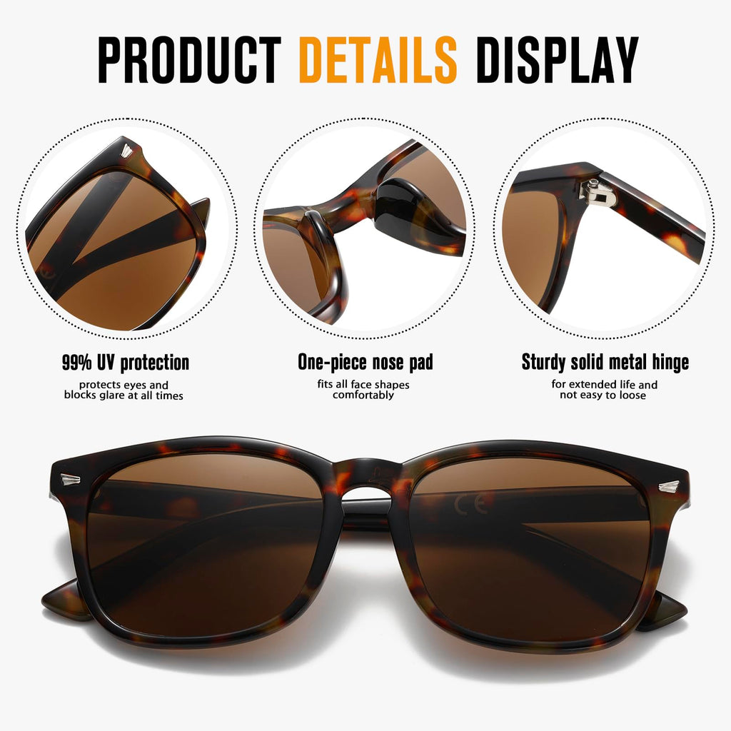 RLOZRN 4 Pack Progressive Reading Sunglasses for Women Men, No Line Square Multifocal Sun Readers UV400 Protection