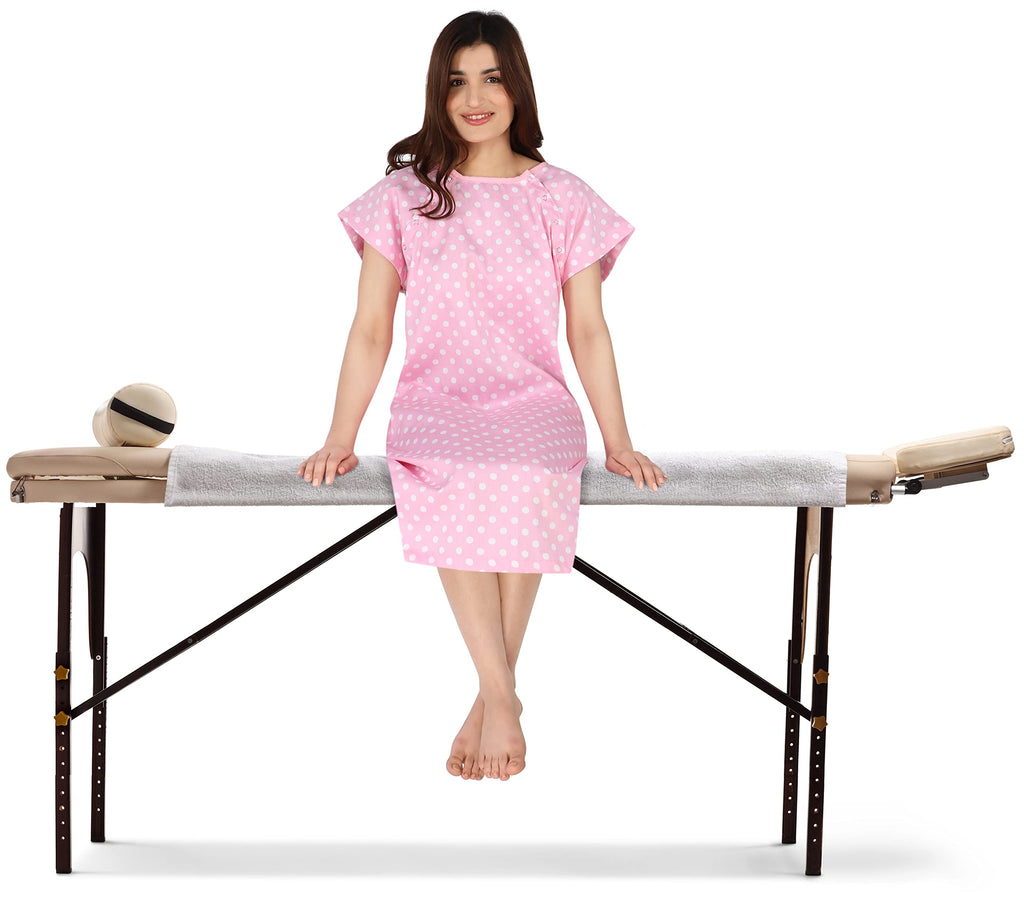 Hospital Gown for Women Patient Gown, Floral Peach, 2XLarge-3XLarge