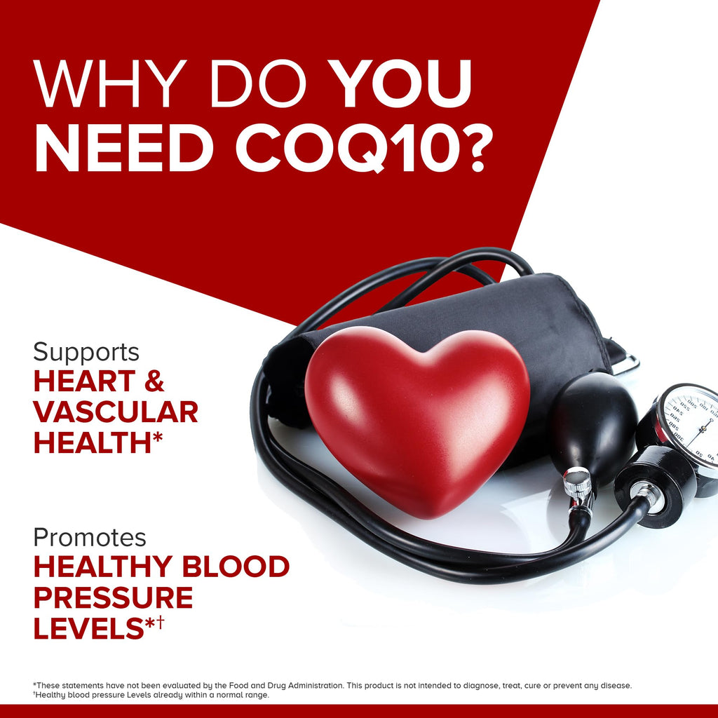 Qunol CoQ10 200mg Softgels, Ultra CoQ10 - Ultra High Absorption Coenzyme Q10 Supplements - Antioxidant Supplement for Vascular and Heart Health & Energy Production, 90 Count