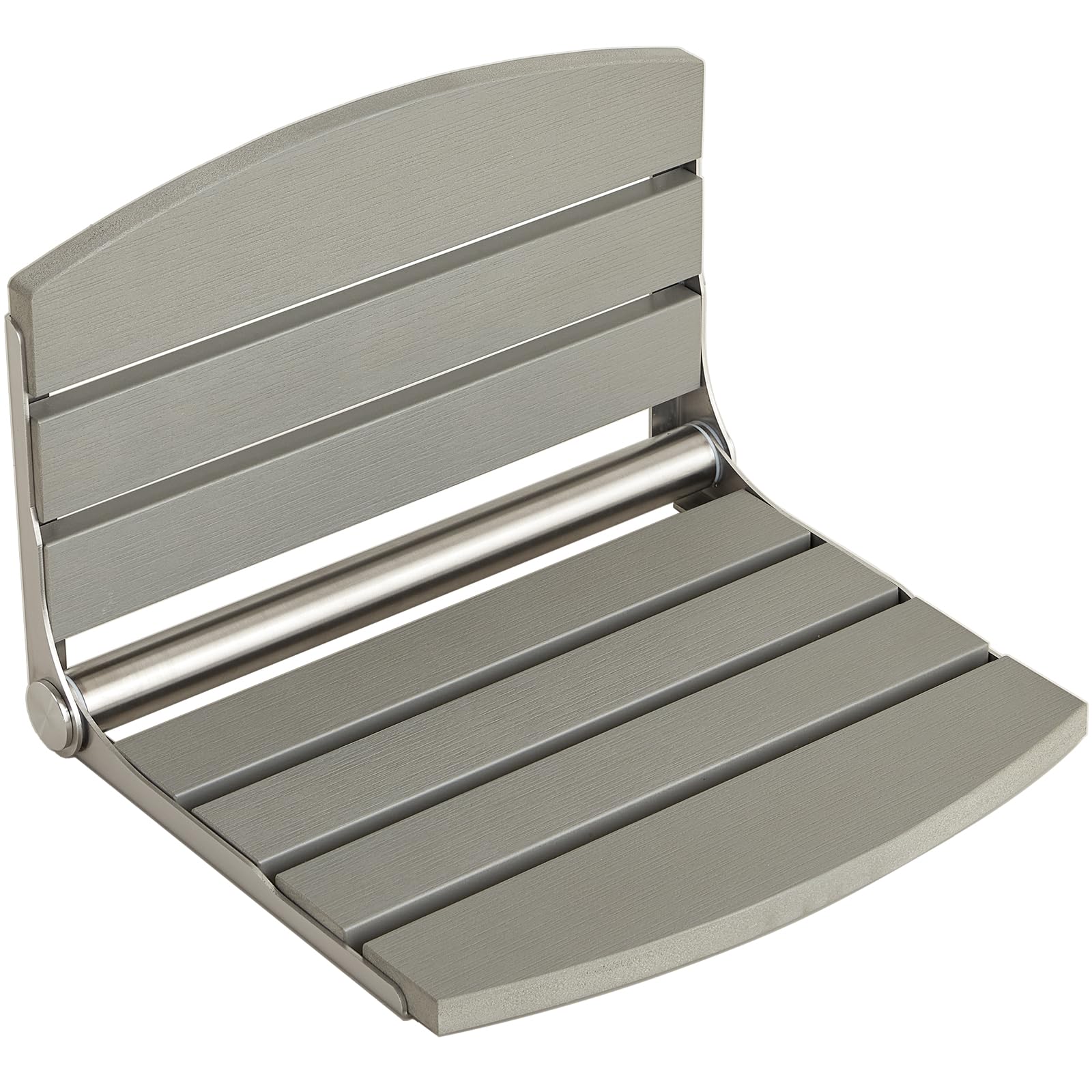 17.5" Folding Shower Seat Wall Mounted,Foldable Shower Bench,Fold Down Shower Seat,Folding Shower Seat Bench,Wall Mount Shower Seat Bench Chair (Grey)