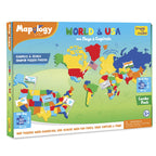Imagimake Mapology USA & World Map Puzzle with Flags, Capitals, Stickers | Educational Toys for Ages 5-7 | Jigsaw Puzzles for Kids Ages 8-10 | Geography Toys for Ages 8-13 | 6 Year Old Boy/Girl Gifts
