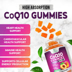CoQ10 Gummies 100mg Per Serving - 3X Strength, High Absorption, Antioxidant Supplement for Heart Health Support & Energy Production, Ultra Coenzyme Q10 Vitamins, Coq 10 Supplements - 120 Gummies