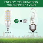 LDSZM E12 LED Bulbs 12W Candelabra led Light Bulb,100 Watt Equivalent 1200lm Warm White 3000K E12 Base LED Chandelier Light Bulbs Non-Dimmable LED Corn Bulbs, Pack of 6