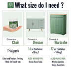 DWIL Matte Finish Furniture Paint - 16 Oz Wood Paint for Cabinets, Doors, Tables, and Dressers Refinishing - Water-Based, Non-Toxic & Odorless, Easy to Apply(Light Grey)-Without Tools