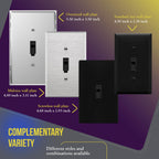 ENERLITES Black Toggle Light Switch, Single Pole, 15A 120-277V, Grounding Screw, Residential Grade, UL Listed, 88115-BK-10PCS, Black, 10 Pack