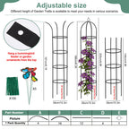 100% Metal Obelisk Garden Trellis 6.6 Feet Tall Sturdy Plant Support