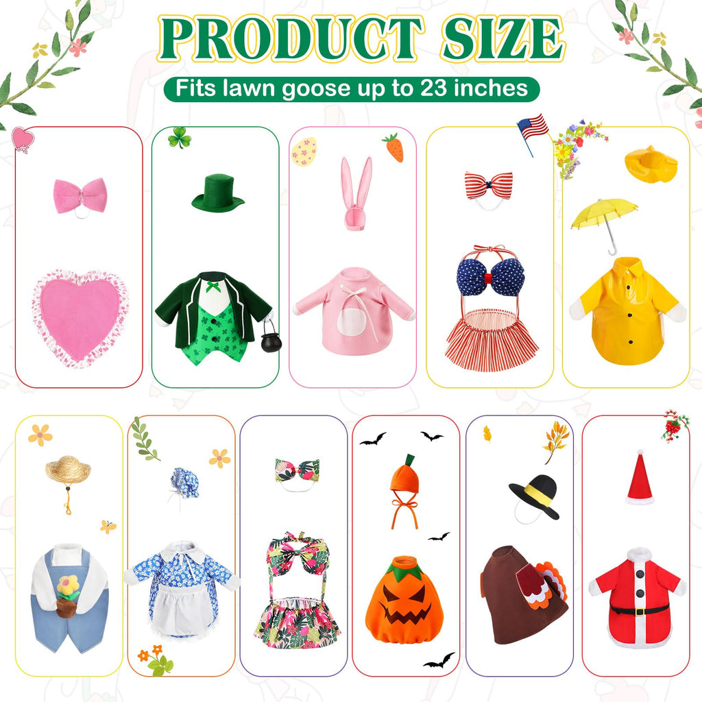 11 Set Porch Goose Outfits All Seasons,23",Boy Style,23",Cool
