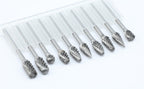 Sworker 10 Pcs Carbide Burr Set 1/8" Shank Compatible with Dremel Milwaukee Bits Rotary Tools Attachment Kit Rasp Drill File Accessories Metal Wood Stone Steel Grinding Carving Cutting Polishing