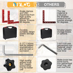 DIYLOG Corner Clamp for Woodworking, 90 Degree Corner Clamp, 4 Pack 5.5"x 5.5" Aluminum Alloy Right Angle Woodworking Tools, Positioning Squares for Picture Frame, Box, Cabinets, Drawers