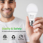 JIANGSILING A19 LED Light Bulb, 75W Equivalent LED Bulb, 11W 2700K Warm White, 1100 Lumens, Non-Dimmable Light Bulbs, CRI 85+, No Flicker E26 Base Bulbs for Home Office, 24-Pack