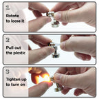 Suzeyar Metal Miniature LED Light,Tiny Spot Lights with Magnet Base,Battery Operated LED Lights,Wireless Miniature Spot Light for Artwork Painting,Jewelry Showcase,DIY Hand Craft (Warm White)
