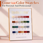 Double Rhythm 28Pcs 0.5Oz Gel Nail Polish Set Same Color Same Bottle Soak Off Gel Polish Kit Nail Art Manicure Salon DIY at Home for Women (Burgundy Green Collection-T24-1)