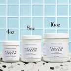 Traditional Nutrients Whipped Tallow Skin Cream GRASS FED + Plain, No Additives, Tallow Face Cream, Tallow Lotion, Glass Jar, Tallow Balm, Beef Tallow Moisturizer (8 oz.)