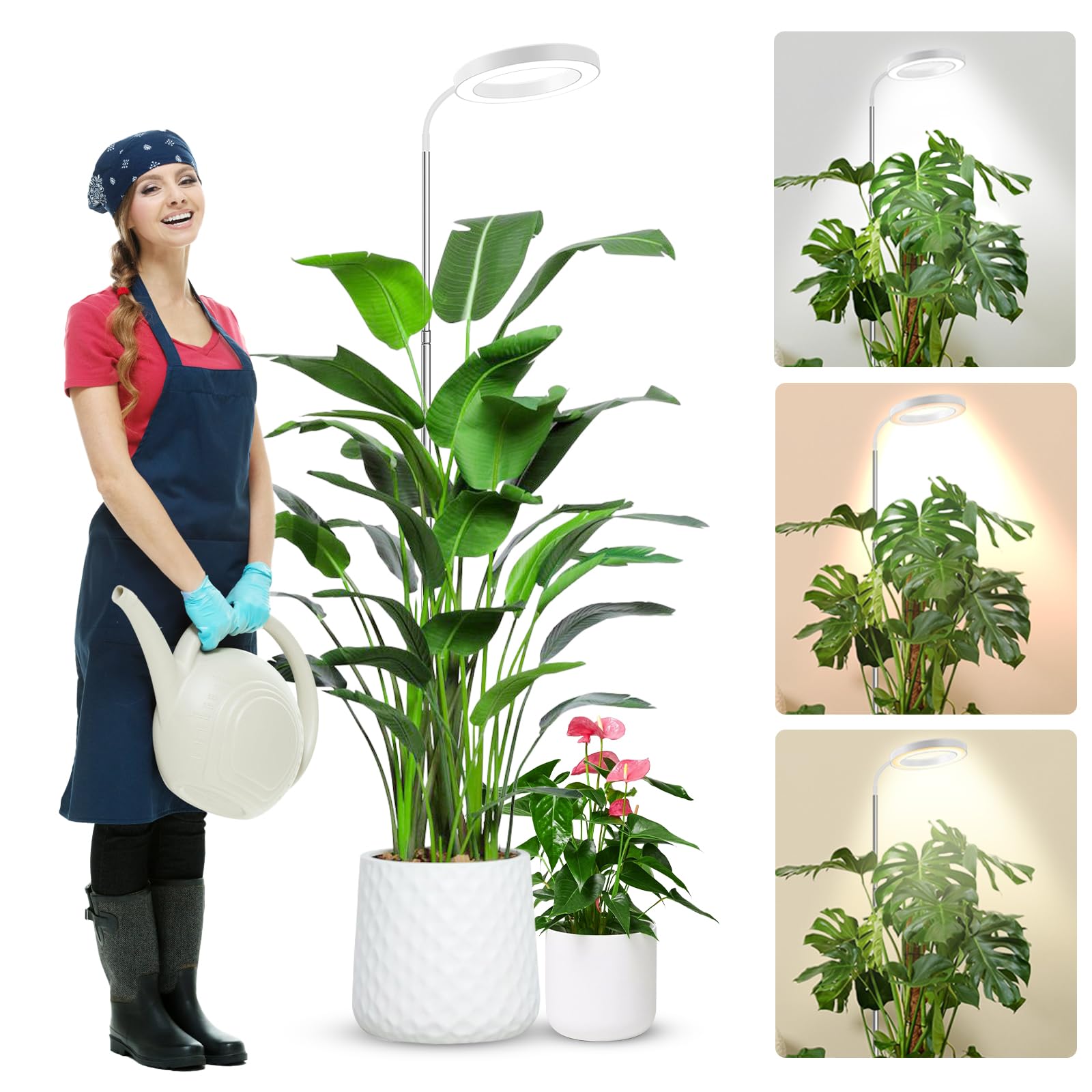 wolezek Grow Lights for Indoor Plants Full Spectrum, 80 LEDs Grow Light