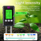 6-in-1 Digital Soil Tester, Soil Moisture Meter and pH Tester for Plants, Tests Moisture, pH, Fertility, Temperature, Sunlight and Air Humidity for Garden and Lawn (2*AAA Batteries Needed)