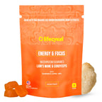 Life Cykel - AM Energy and Focus Mushroom Gummies, 10 Count - Organic Lion's Mane Gummies with Cordyceps, Guarana & Alpha GPC for Mental Clarity, Natural Energy, Endurance & Focus - Lemon Peach Flavor