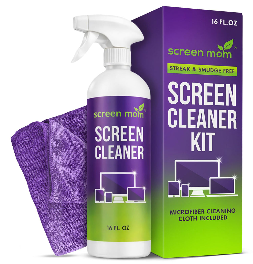 Screen Mom Screen Cleaner Spray 16oz Bottle for TV, Car, Laptop & Computer