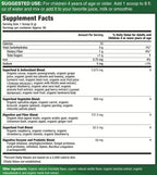 Feel Great USDA Organic Super Greens Powder for Kids - Cocao Chocolate | Fruit & Veggie Supplement | Superfood Powder with Probiotics & Digestive Enzymes for Digestive Health | 60 Days Supply