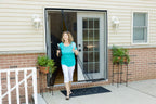 Fenestrelle Magnetic Screen Door for French & Sliding Door – Heavy Duty, Hands Free Fiberglass Mesh with Self Closing Magnetic Seal, Black Trim – Fits 70" x 80" Doors (Screen Size 72" x 82")