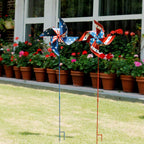 Patriotic Pinwheels 4th of July Decoration American Flag Metal Wind Spinner