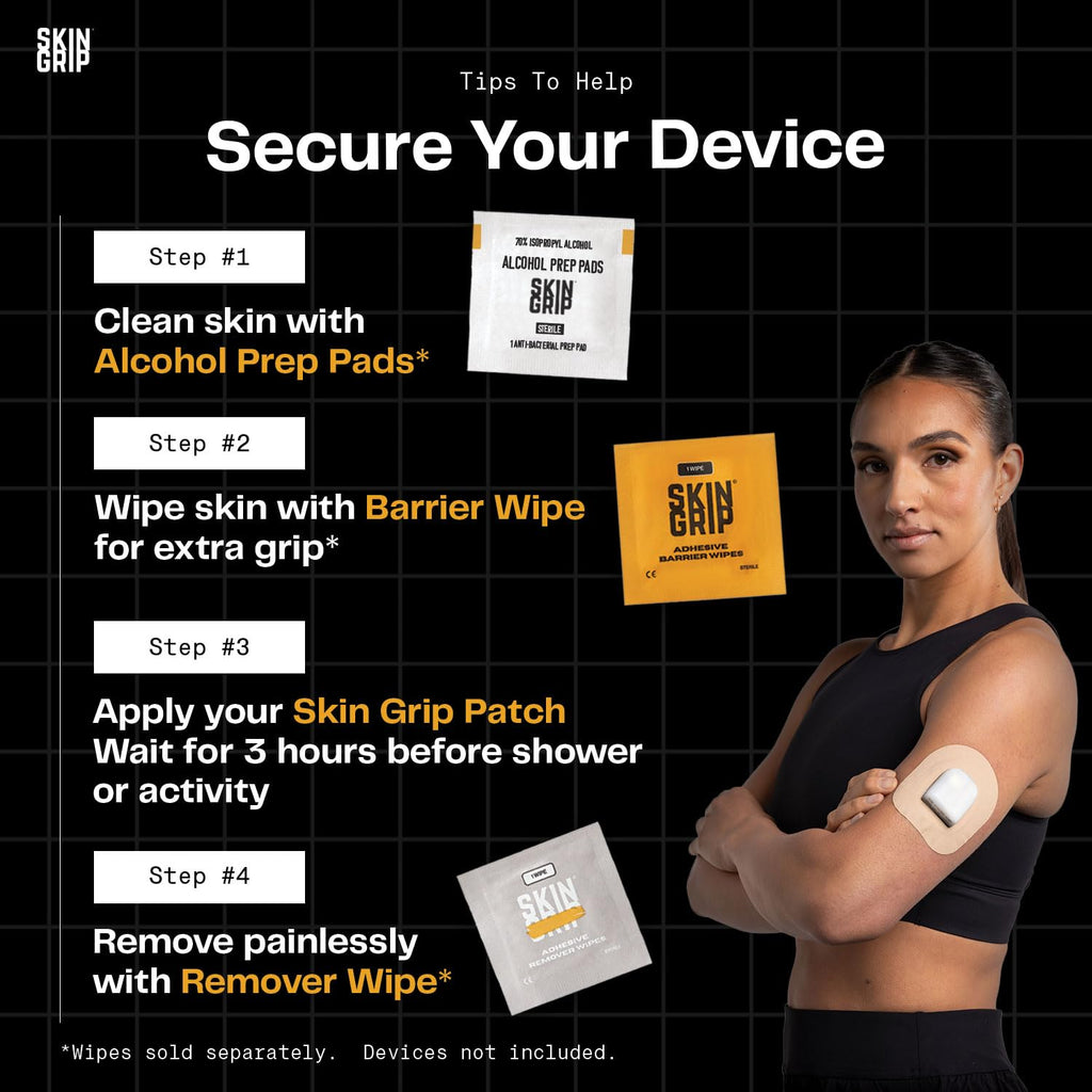 Skin Grip Insulet Omnipod 5 Adhesive Patches Waterproof & Sweatproof (Also Fits Omni pod Dash), Pre-Cut Medical Tape, Ultimate Insulin Pump Protection, Diabetic Sensor Covers, 20-Pack, Tan