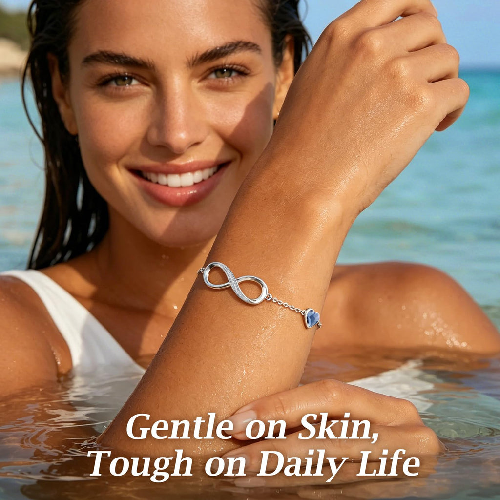CDE Birthstone Infinity Bracelet Hypoallergenic WaterProof Jewelry Gift