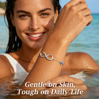 CDE Birthstone Infinity Bracelet Hypoallergenic WaterProof Jewelry Gift