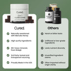 Cured 3 in 1 - Pure Himalayan Shilajit Gummies for Men & Women | Sea Moss Ashwagandha, & Manuka Honey Organic with 85+ Trace Minerals | All-Natural & 100% Vegan | Non-GMO | Made in America
