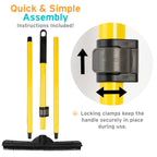 FURemover Original Plus Pet Hair Rubber Broom with Squeegee, with 61" Telescopic Handle for Carpet, Tile and Hardwood
