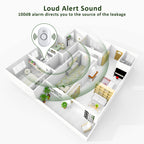 Water Leak Detector Sensor Alarm: Home Water Flooding Monitor Smart Sink Overflow Monitoring Adjustable Wet Moisture Alert Pipe Leakage Drip Detection Warning for Basement Floor 4Pack