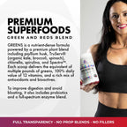 Core Nutritionals Greens | Premium Superfood Reds & Greens Blend | 5 Billion CFU Probiotics, Digestive Enzymes, & Antioxidants | 30 Servings (Chocolate Decadence)