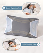 Joynox CPAP Pillow for Side Sleeping, HSA/FSA Sleep Apnea Pillow for All CPAP Masks Users to Reduce Air Leaks, Masks Pressure, Memory Foam with Cooling & Breathable Pillowcase for Side Back Sleeper