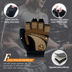 ATERCEL Weight Lifting Gloves Full Palm Protection, Workout Gloves for Gym, Cycling, Exercise, Breathable, Super Lightweight for Mens and Women(Black, L)