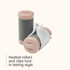 INFINITI PRO CONAIR Ceramic Flocked Hot Rollers for Women, 20 Assorted Hair Curlers with Clips, 85-Second Heat-Up, For Long, Medium, and All Hair, White