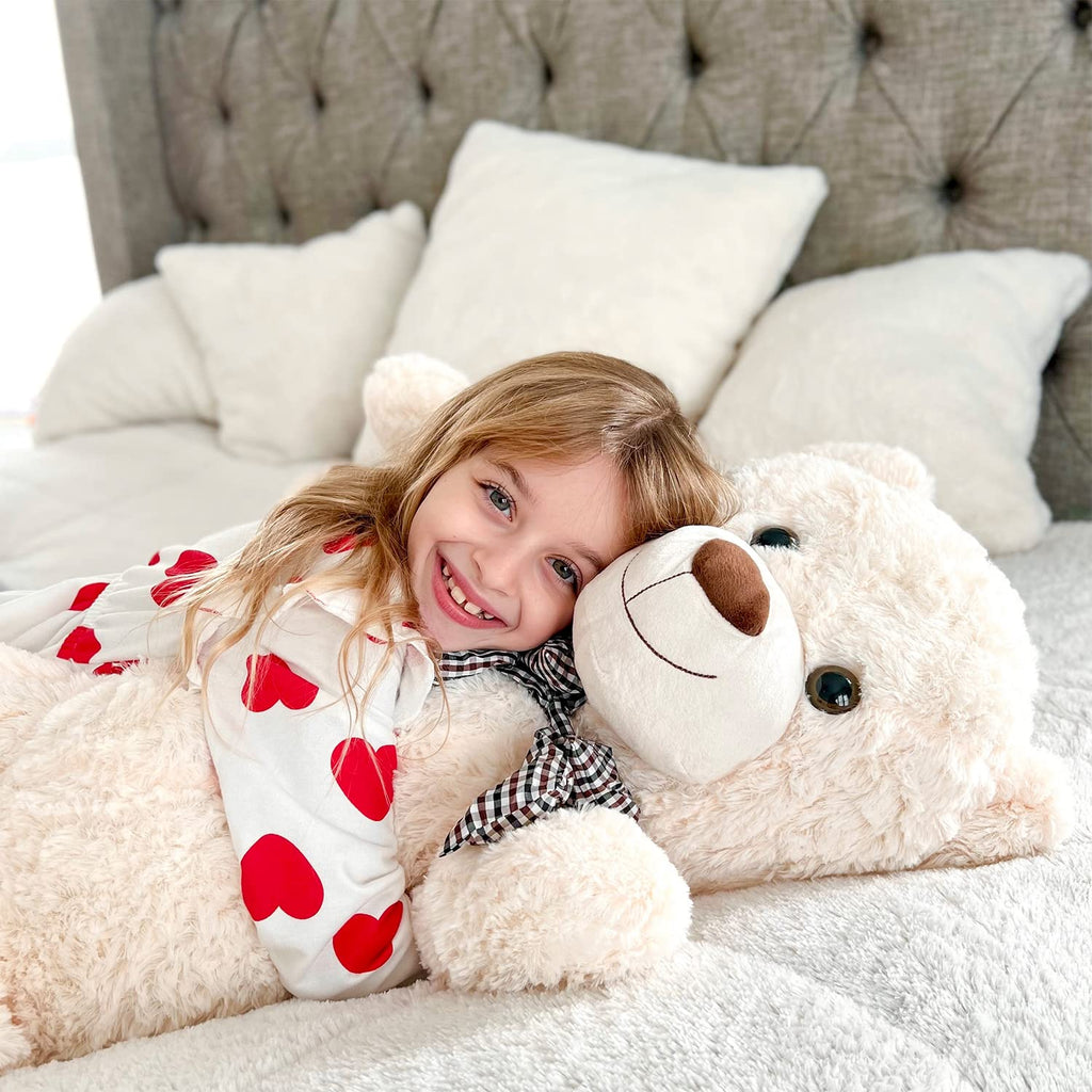 MaoGoLan 47 Inch Giant Teddy Bear, Classic Beige Plush Gift