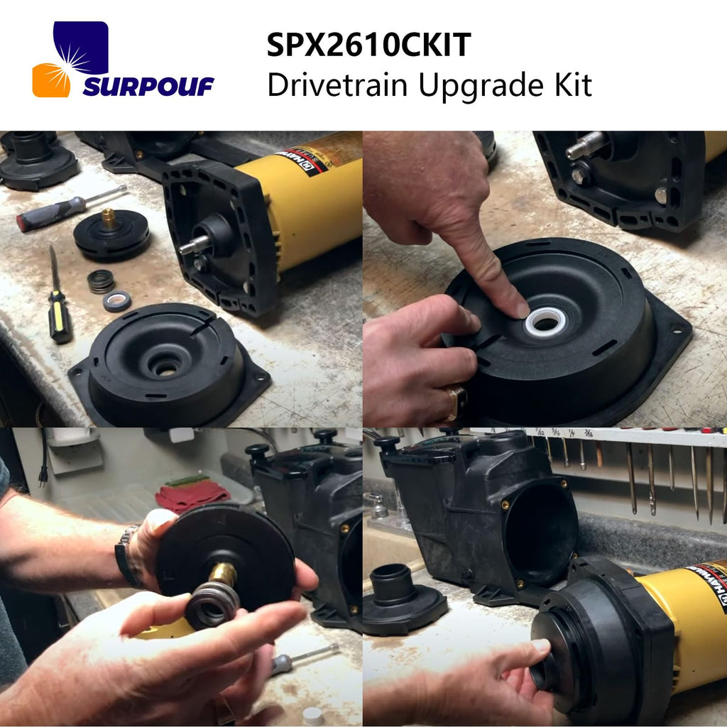 SPX2610CKIT Drivetrain Upgrade Kit Replacement for Hayward Super Pump 1600X, 1-1/2-HP – Restore Performance with Durable, Easy-to-Install Parts