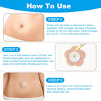100PCS Castor Oil Patches, FDA/MDR Certified Carrier Patches for Castor Oil | Medical-Grade Self-Adhesive Pads | Belly Button Patch for Caster Oil, Portable Breathable Anti Leakage Anti-Slip No Wash