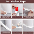 Mokani Caulk Tape Waterproof Self Adhesive, 3 Rolls Caulking Sealant Strip