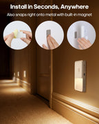 GOODEA 4 Pack Motion Sensor Night Lights, Rechargeable Stair Lights Indoor
