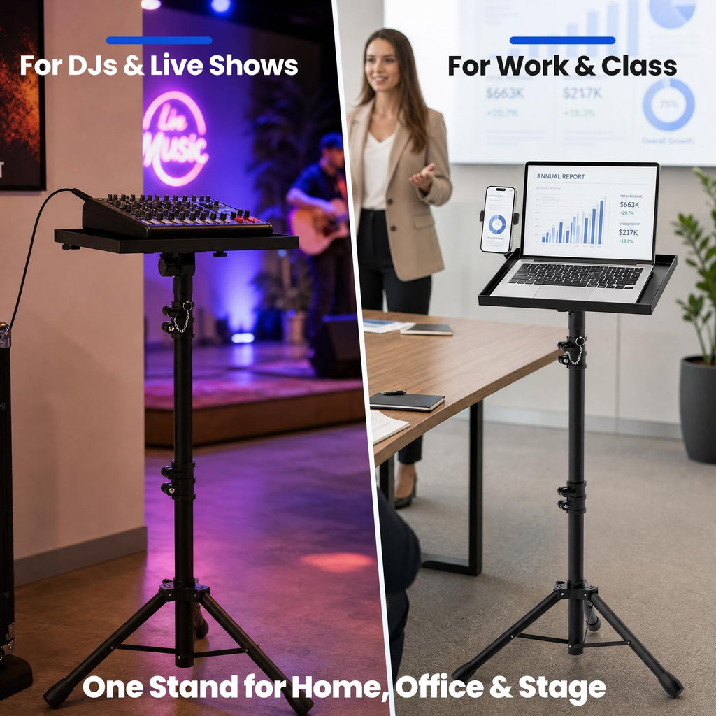 DECOSIS Projector Stand Tripod Laptop Stands Height Adjustable