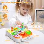 Montessori Busy Board for 1 Year Old Boy Toy, Birthday Gifts for 12-18 Month Old Boy Girl, Learning Toys for Toddlers 1-3, Toddler Gift for One Year Old Toy