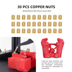 Vertical Heat Set Insert Tool Pressing Machine with 90W Soldering Iron, Heat Set Tips M2-M8, 30PCS Brass Nuts Threaded Inserts for 3D Printed Part