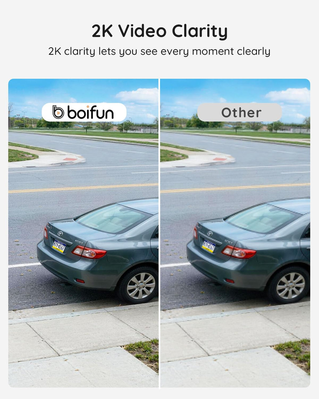 BOIFUN Video Doorbell Camera Wireless – No Subscription Required, 2K HD, 166° Wide View, HDR Night Vision, Motion Alerts, Two‑Way Audio & Battery Video Doorbell with Chime, 2.4 GHz Wi‑Fi Only