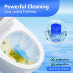 OceanBreezy Toilet Bowl Cleaners 2 Bottles | Automatic Long-Lasting Blue Toilet Cleaner Tablets, Septic Safe Toilet Bowl Tablets in Bottles | Larger capacity | Prevent Stain Buil（2800 Flushes Each）