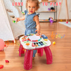 BACCOW Baby Toys 6 to 12-18 Months, Musical Activity Table for 1 Year Old Boys Girls Gifts, Toddler Infant Toys, Length 12.99 Inches Width 12.99 Inches Height 12.6 Inches (33cm W x 33cm L x 32 cm H)
