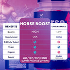 (2 Pack) Horse Boost Gummies for Men, Official Horse Boost Male Performance Support Supplement with All Natural Ingredients, Maximum Strength HorseBoost Advanced Mens Multivitamin Gummy (120 Gummies)